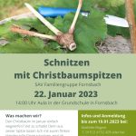 Plakat_Schnitzen mit Christbaumspitzen_FG Fornsbach